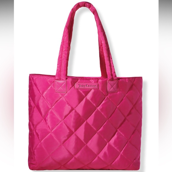 Juicy Couture Pink Quilted Tote Bag with double strap handles - Picture 4 of 8